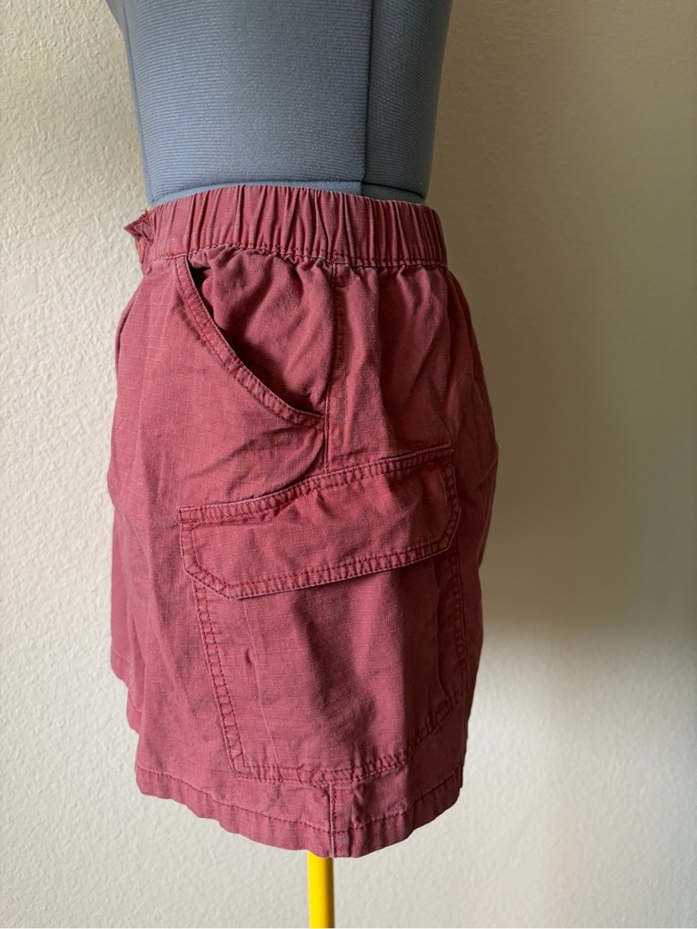 Harlow Rust Cargo Mini Skirt Utility Pocket Stretch Casual Skater Y2K Coastal - Picture 4 of 9